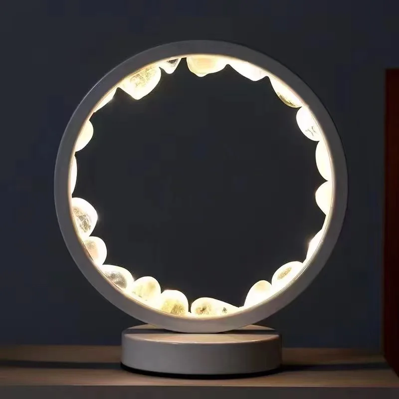 Natural Crystal Raw Rose quartz amethyst citrine Stone Gemstone Table Night Light Citrine Lamp for home decor