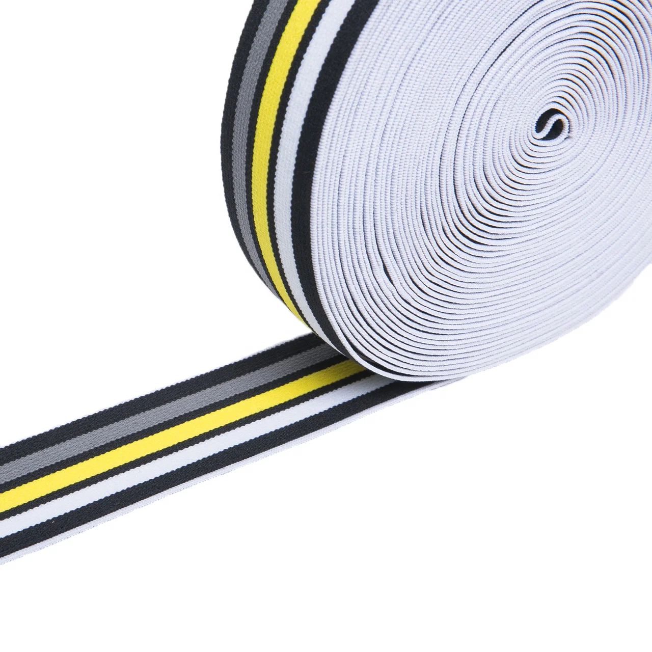 Yellow striped elastic clothing underwear waistband trim interspecific plain nylon elastic band