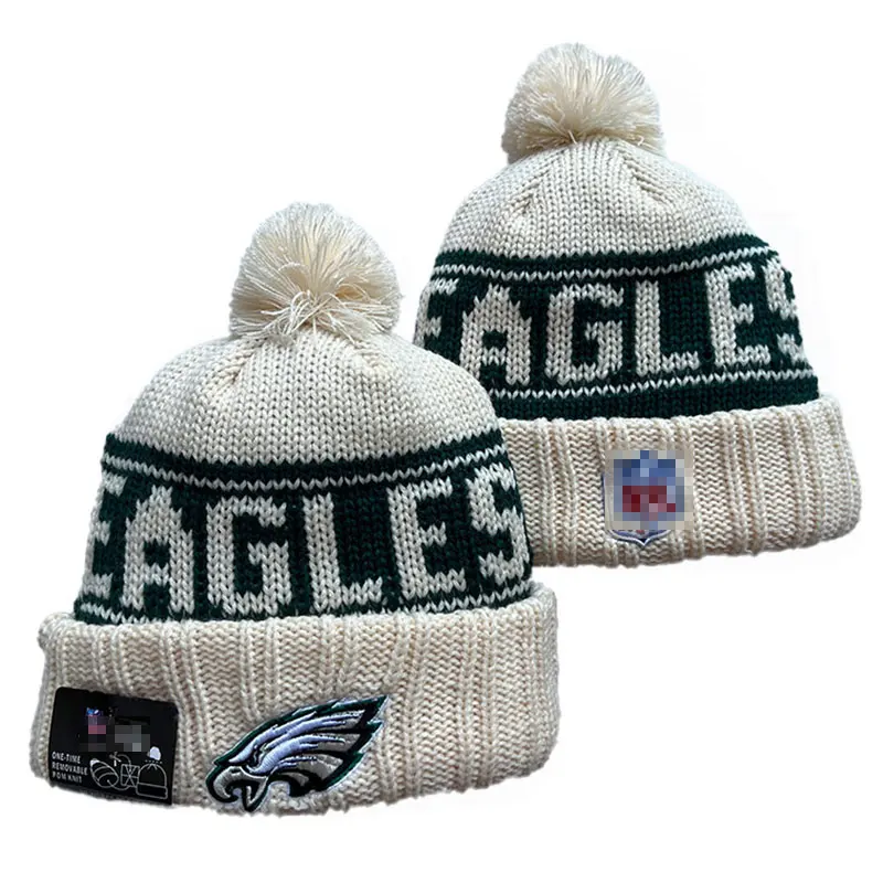 Hot Selling New Season Designs American Football Teams Philadelphia Eagles Hats Knitted Beanie Cap Winter Hats