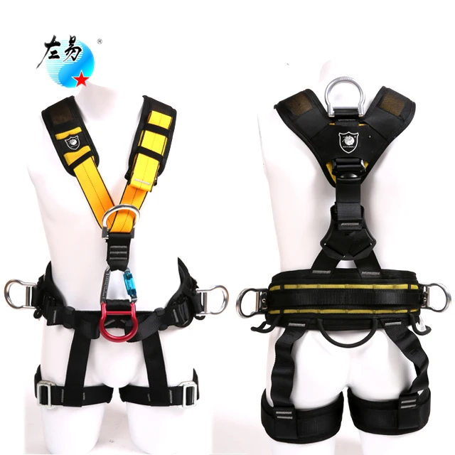 exofit fall protection climbing roof full body 5 d ring with lanyard roof en361 tree strap safety belt body universal harness