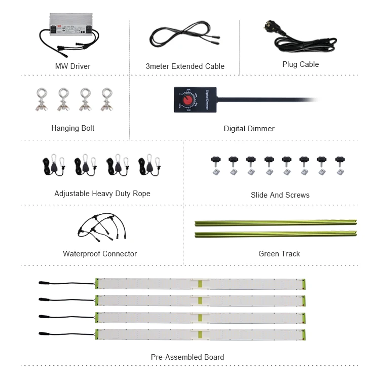 King brite 480W LM301H mix Epistar 660nm Led Strips Grow Light Bar 4bars for Indoor plants Quantum