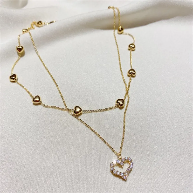 Wholesale 2021 The New Jewelry 18K pvd Gold Plated Bead Chain Necklace Necklace Card