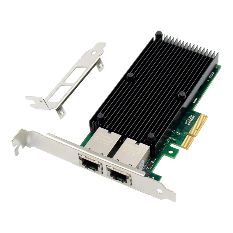 PCIe 3.0 x4  Dual RJ45 Port 10 Gigabit Network Card CHIPSET:X550