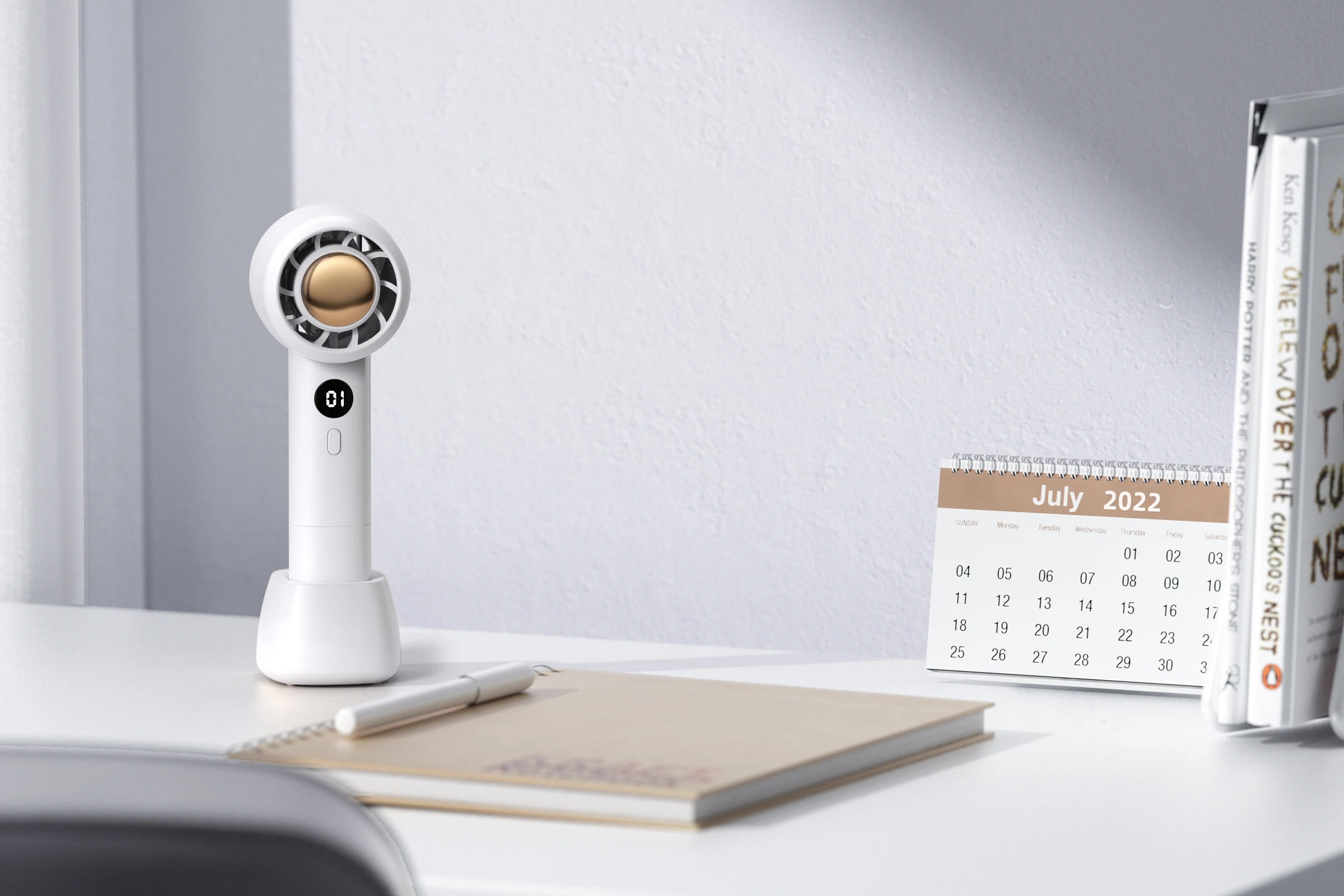 OEM Desktop Fan Handheld Mini Powerful Small Personal Portable Fan Speed Adjustable USB Electric Eyelash Cooling Fan