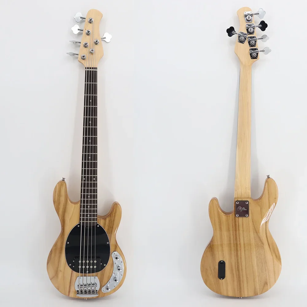 5 строк 22 Лады гитара белого цвета Активный Пассивный звукосниматель твердый электрический бас