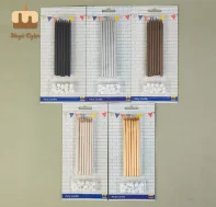 Free Sample Policy Multicolor Dipped Glitter Candles For Cake