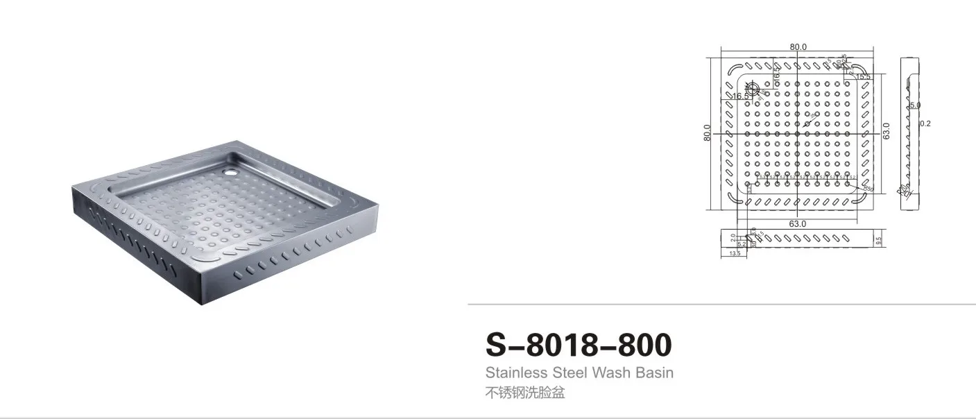 
New Product Deep Freestanding Stainless Steel Shower Base Tray 