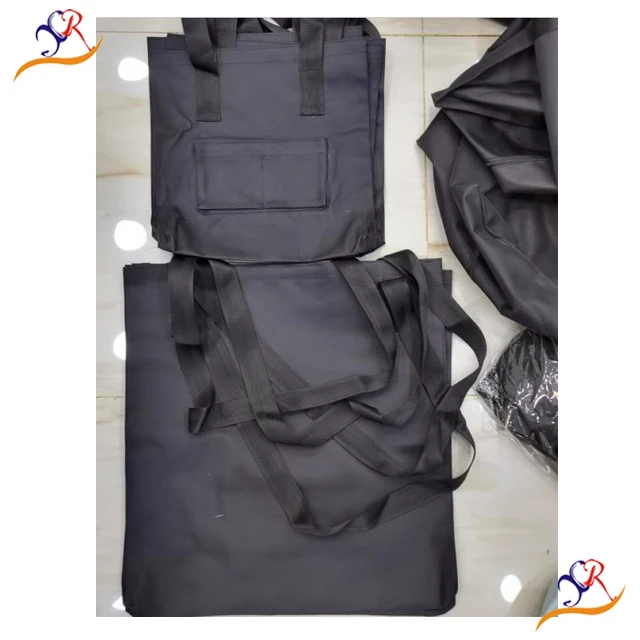 Portable base zipper bags/economic handle bags