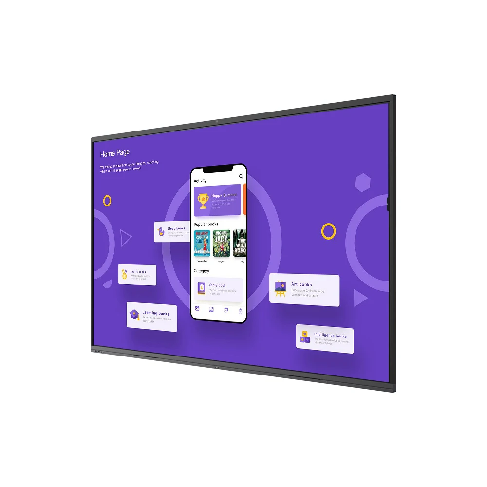  Android планшет 4K ТВ цифровая интеллектуальная панель школьная офисная мультимедийная смарт-доска 75 дюймов сенсорный экран интерактивная