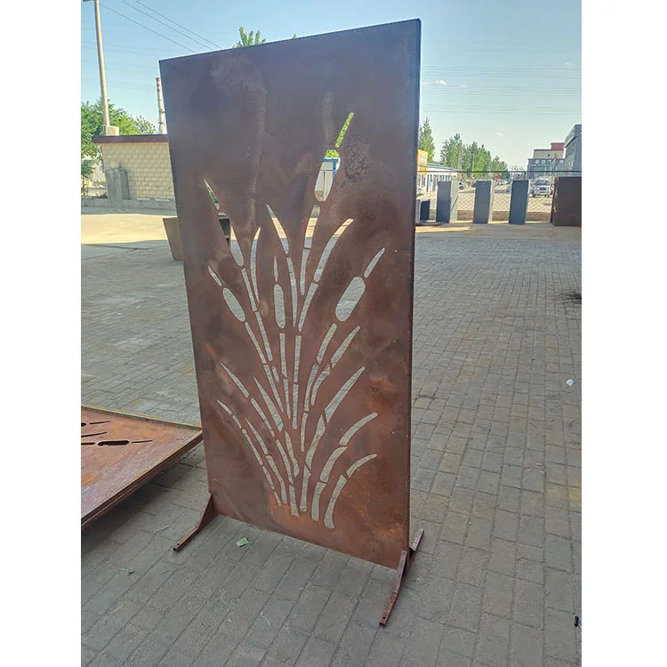 Customized Rusty corten steel screen for outdoor