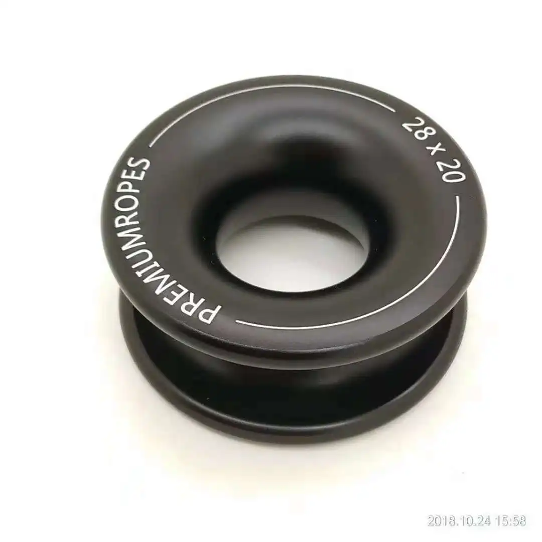 Low Friction Ring CNC machining services anodized aluminium custom Black Rigging Ring marine rope boat