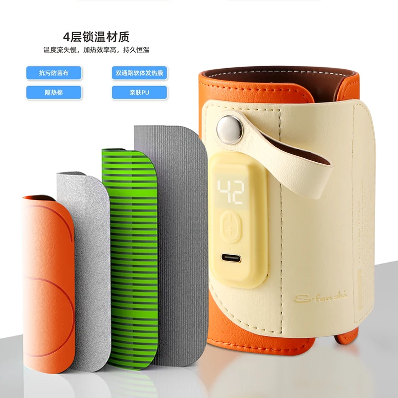 Portable Warmer baby Bottle Warmer Crystal Velvet Usb Car Electric Outdoors Portable Baby Food Milk Bottle Warmer