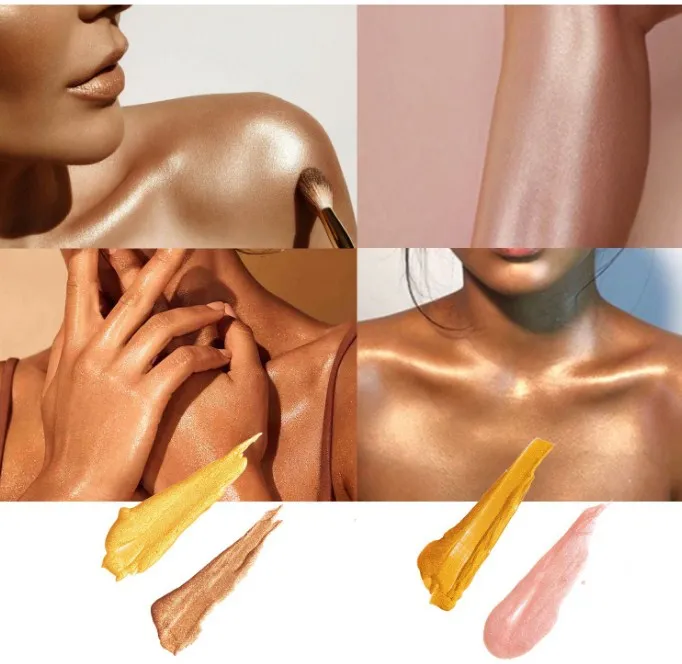 Low moq professional shimmer highlight customizable christmas highlighter vegan duochrome glitter body glitter