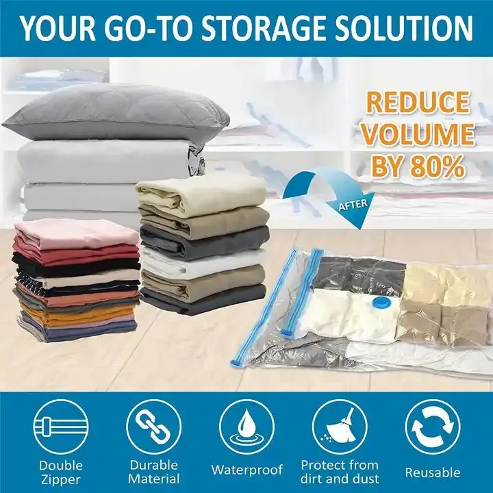 Hot Sale Space-saving Clothes Vacuum Storage Bags Vacuum Sealed Bag Vacuum Storage Bags With Hand Pump