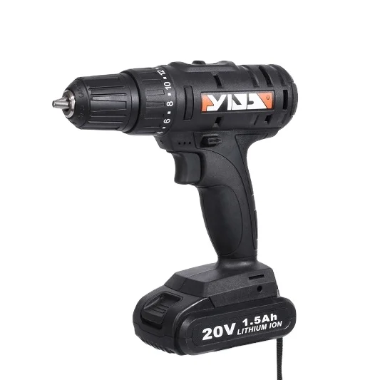 
YIDA Brand YDZ07S-20 Cordless 20V Small Lithium Battery Drill with Speed Control Electric Drill Trigger Switches 