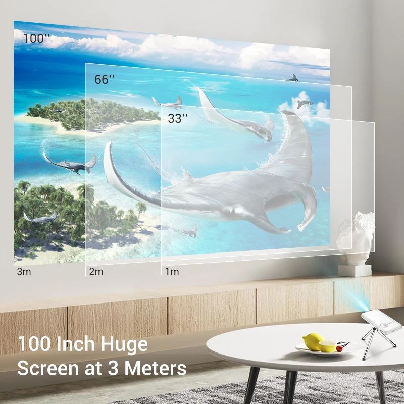 Hot Sale Hotack D05 Portable Projector with double wifi for Smartphone Projectors