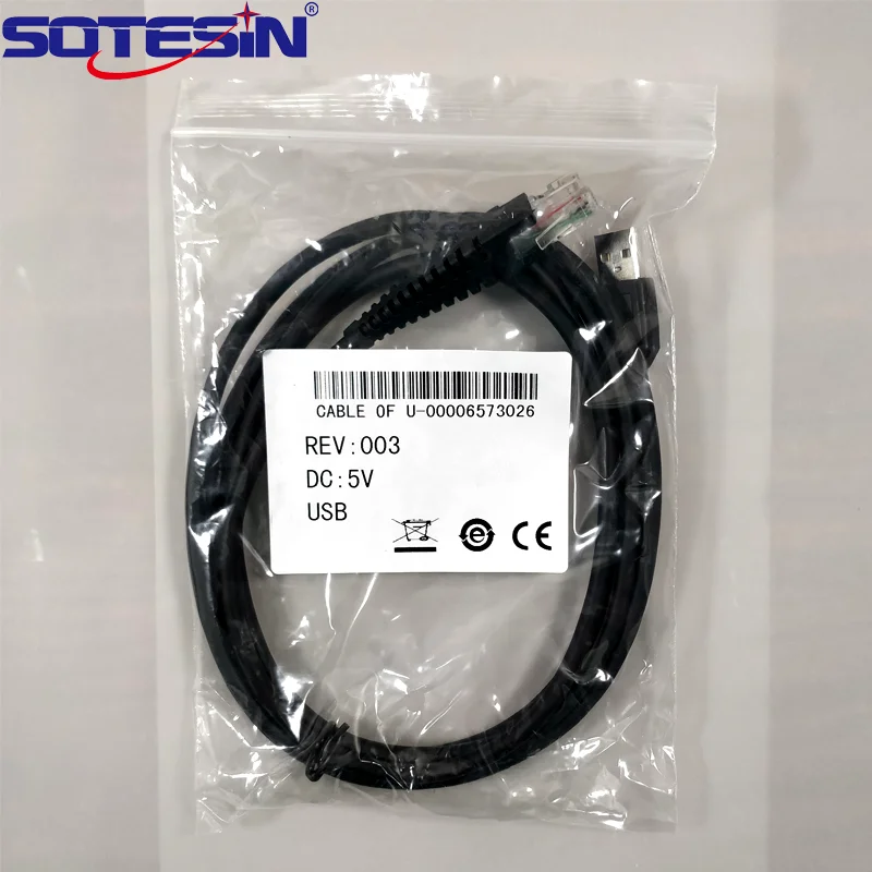 Кабель для считывания штрих-кодов STOESIN RJ45 к USB-кабелю подходит CINO F680 F780 F560 2 м/6 футов Rj45 кабель