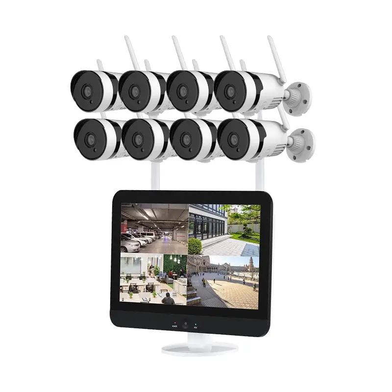 Оптовая цена по прейскуранту завода OEM 8 ch cctv камера системы 3MP HD Водонепроницаемая для использования вне помещения беспроводная