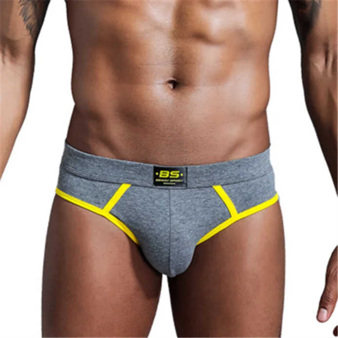 
Low MOQ Men Underwear Briefs Custom Logo Boxers Cotton Low Rise Briefs with Comfort Waistband 