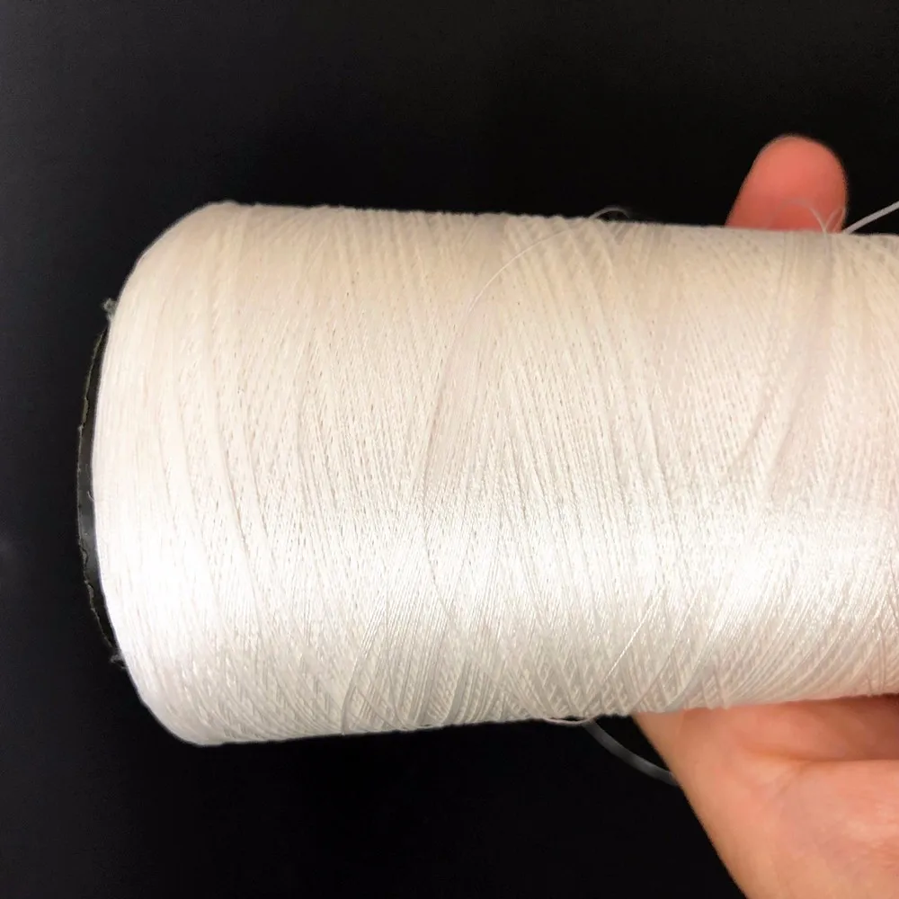 Natural 100 Silk Thread Yarn for Machine Sewing and Hand Roll of Scarf in White Color for Embroidery