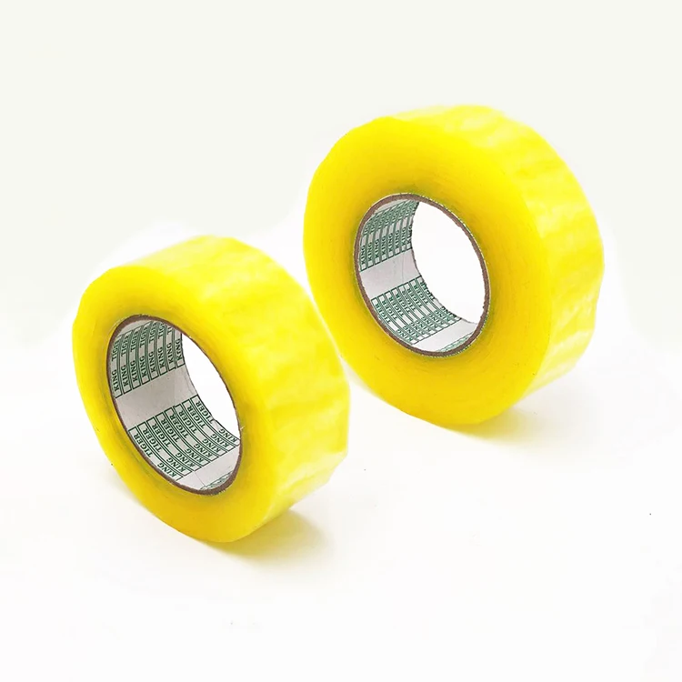 
 Оптовая продажа, прозрачная желтая картонная упаковочная лента, 2 дюйма * 110y, прозрачная лента  