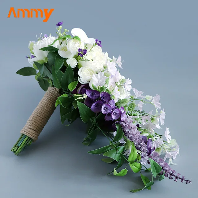 Ammy Artificial flower bouquet Butterfly orchid The bride carries an outdoor wedding bouquet flower ball home decoration
