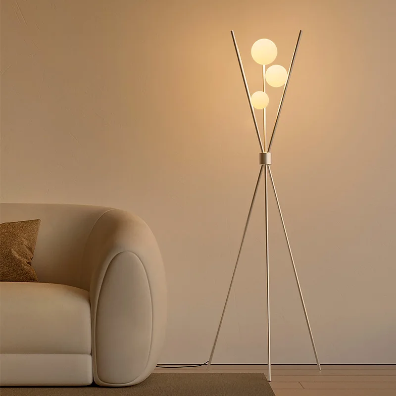 Aisilan italian modern minimalist large huge metal arch reading standing side tripod floor lamp for living room decor