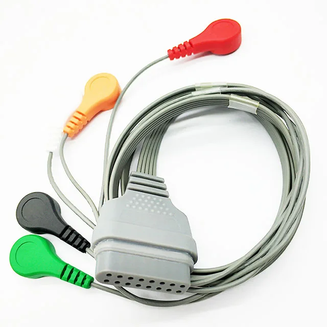  Совместимый 16pin 5 lead edan holter ecg cable se 2003/se