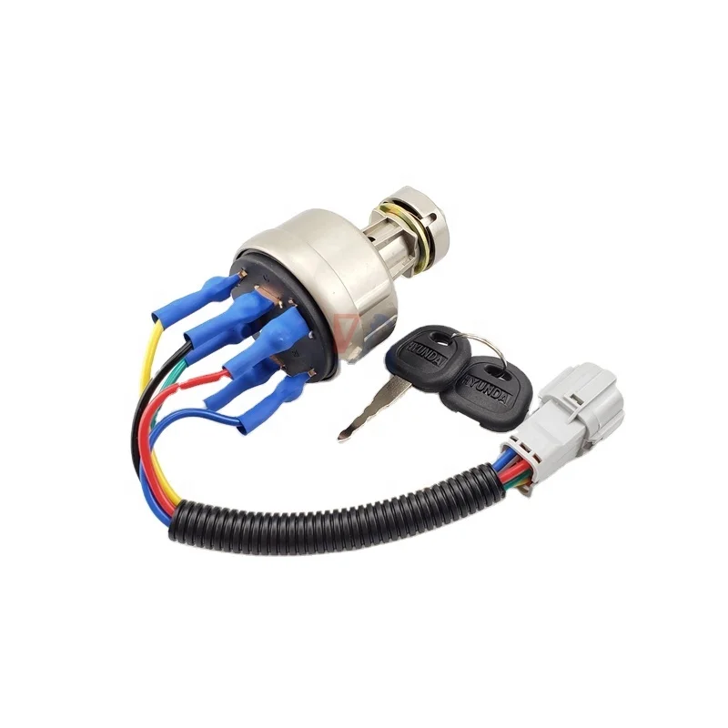 JUYULONG Excavator accessories for Hyundai R30 150 200 210 220 215 225 Start ignition switch electric door lock Machinery Parts