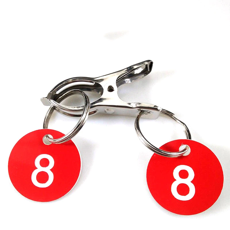 wholesale custom Live Sale Custom Reusable Serial Number disc Plastic Engraved  ID Number Tags Key Tags