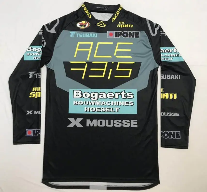 custom graphics UV protection race teams and athletes cool Riders wear black polyester cuffs moto race jersey