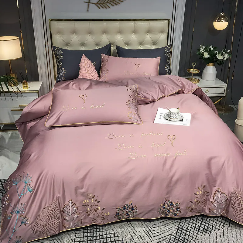 Aoyatex COTTON Duvet Cover beautiful Embroidery duvet cover set