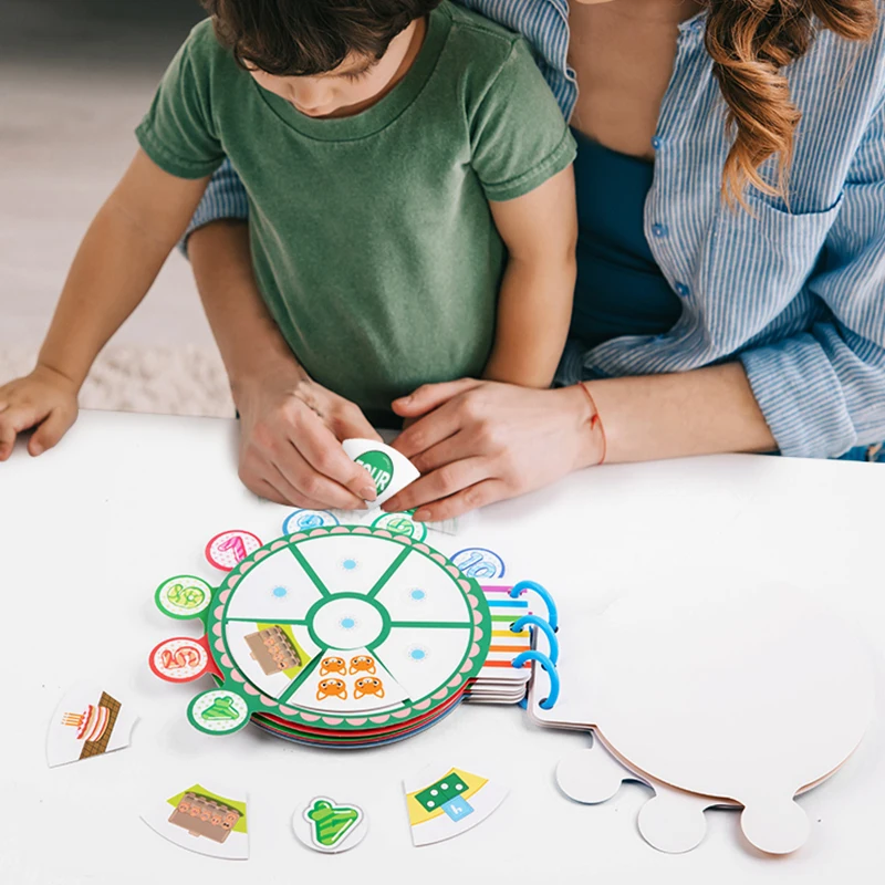 New Product 2024 Montesori Early Educational Baby DIY Clock Kit Quiet Book Children Number Time Cognitive Learning Busy Book Toy