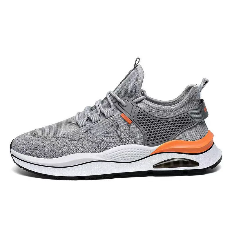 manufacture grey flying knit  durable lightweight breathable ellesse sneakers  casual outdoor walking trainers  sports shoes