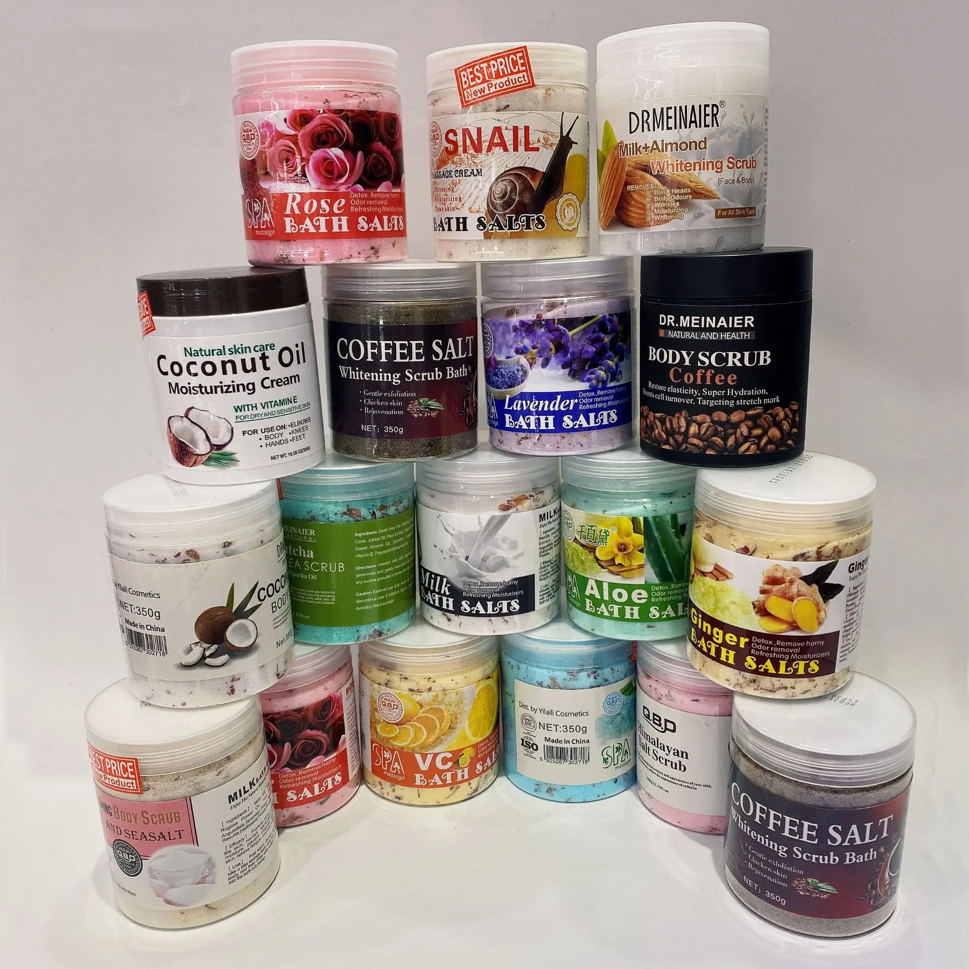 Organic Vegan Avocado Sea Salt Scrub Natural Body Sugar Scrub Exfoliate Skin Whitening Body Scrub