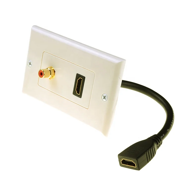 USA Design HDMI+RCA mounted Faceplate Multiple Wall plate