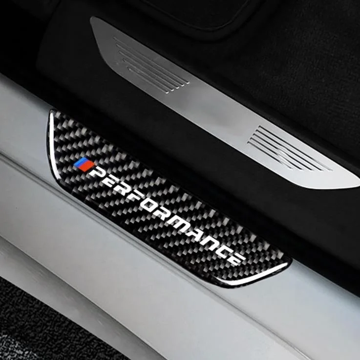 Door Sills Protector Cover Carbon Fiber Sticker For 08-14 BMW X5 E70/X6 E71 Car Decorative Trim Accessories