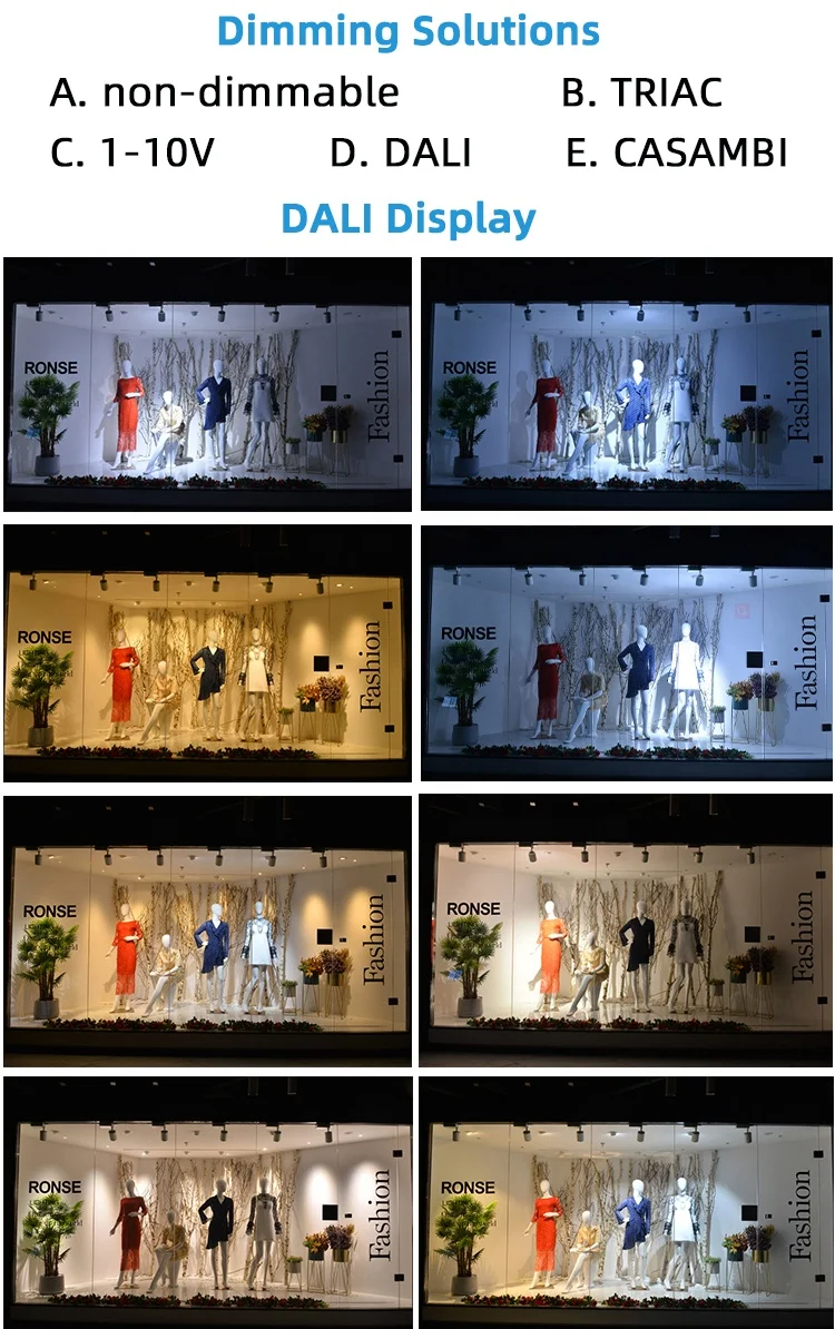 RONSE Light Spot Led Indoor Track Busbar Trunking System For Industry LED Track  Light for bedroom