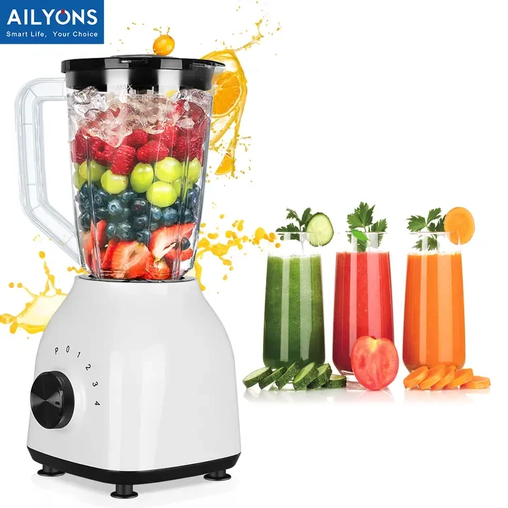 AILYONS White Vertical Plastic Fruit Juicer Machine For Kitchen Blender Smoothie Maker