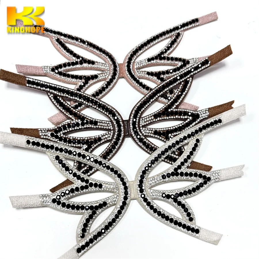 New lady sandals shoe uppers rhinestone diamond shoe accessories sandal upper for sales