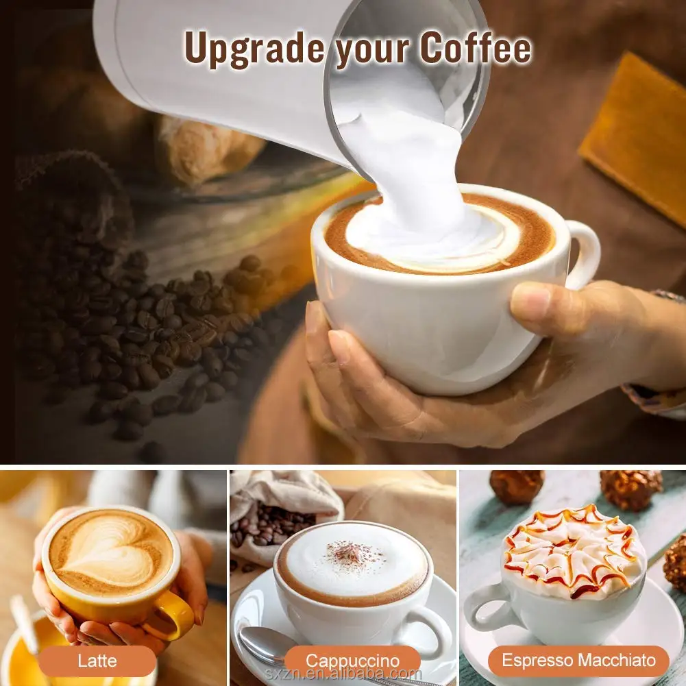 2025 New 4 in 1 Espumador De Leche Electrico   Milk Frother and Steamer Electric