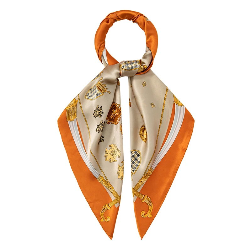
Silk Scarf Wholesale High Quality Luxury Silk Head Hair Hijab Scarf Printed Square 16MM 89*89cm 100%Pure Silk Scarf For Women 
