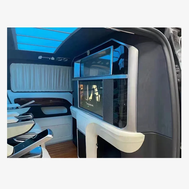 Commercial luxury car modified interior with lift TV partition car TV partition for Alphard