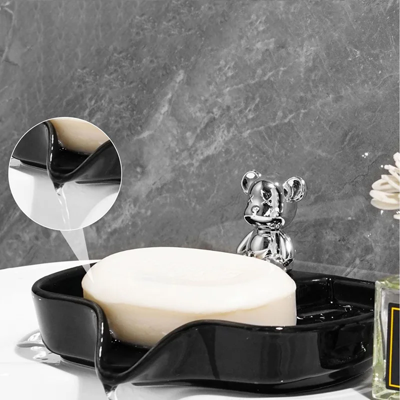 Lovely ceramic soap dish holder soap saucer bathroom accessories for home hotel