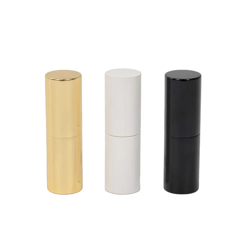 Cheap Price 5g 3.5g Empty Gold White Black Round Metal Paper Lipstick Container Mini Lip Balm Tubes for Craft