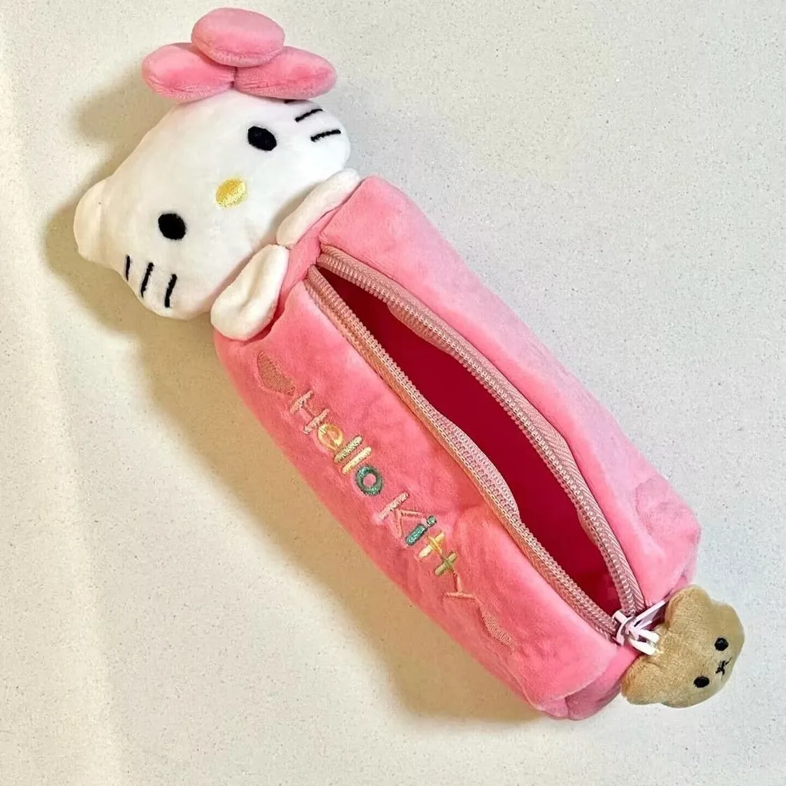 New Wallet Hello KT Cartoon Kuromi Cute Student Girl Birthday Party Gift Kitty Plush Pencil Case Bag Stationery