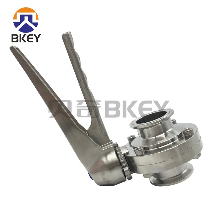 Stainless Steel Manual Sanitary Butterfly Valve with Duck Mouth Handle