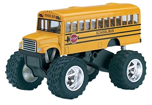 Alloy Pull Back Off-road Sliding Racing Bigfoot Car Educational Toys Truck School Bus Model Gift Decoration Gift For Boys Kids