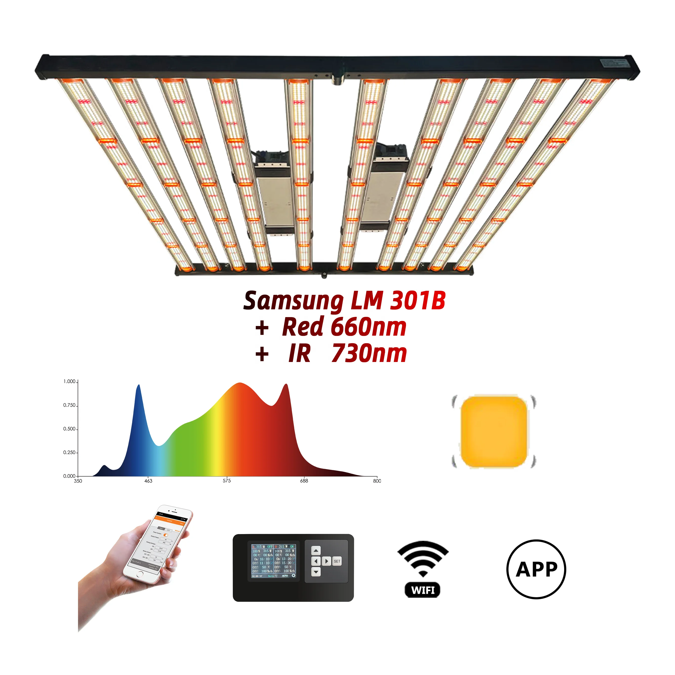 Samsung LM301B LM301H EVO Светодиодная лампа для выращивания OEM приемлемая 1000 Вт 2,9 umol/J 4ftx4ft 10 бар Коммерческая палатка для дома