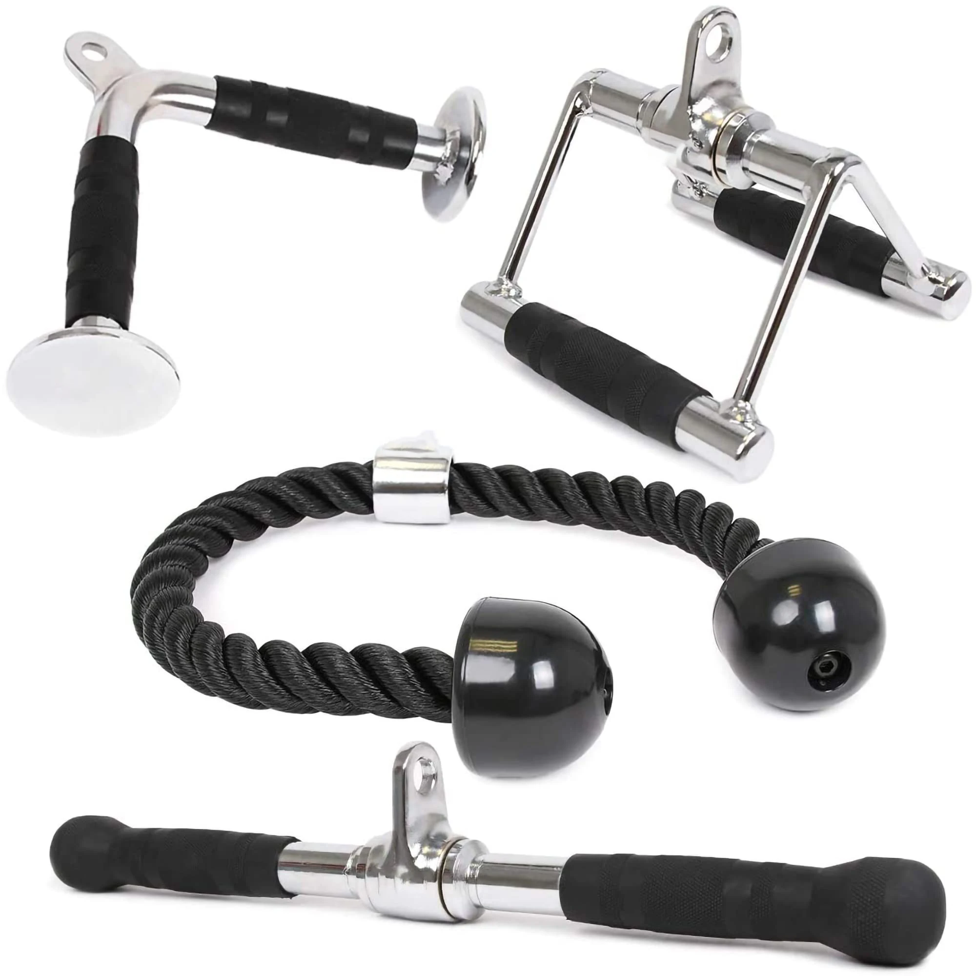 Gym Cable Attachment V Handle Triceps Rope Rotating Bar V Shaped Bar